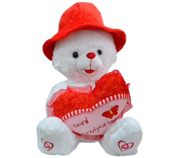 halley-50-cm-sapkali-kalpli-pelus-ayi-kirmizi