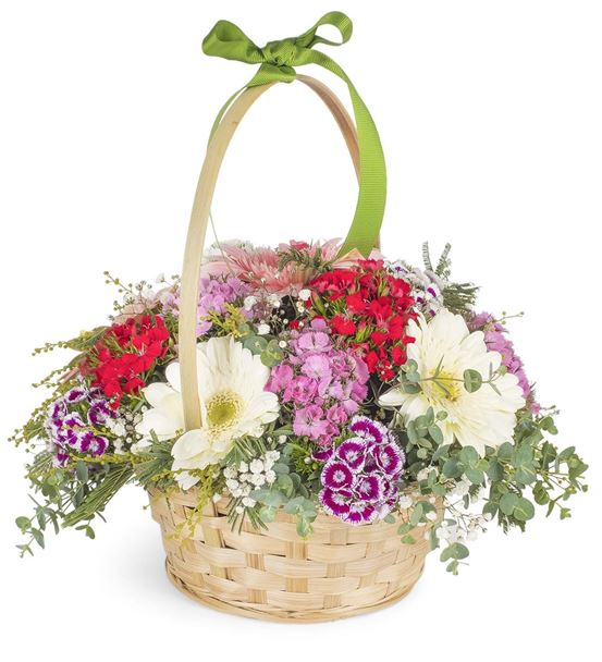 renkli-cicekler-sepeti-aranjmani